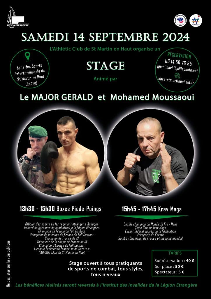 Stage du 14 septembre 2024 animé par Le Major Gérald et Mohamed Moussaoui
